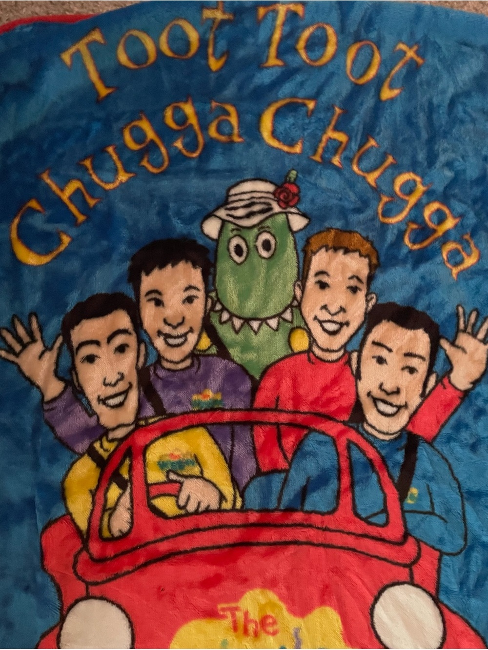 The Wiggles Big Red Car Plush Blanket 2004 Toot Toot Chugga 30 X 45  Vintage - Picture 4 of 7